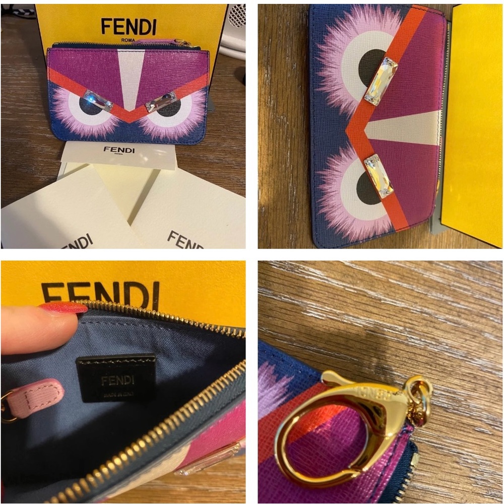 Fendi Multicolor Monster Eye Wallet
